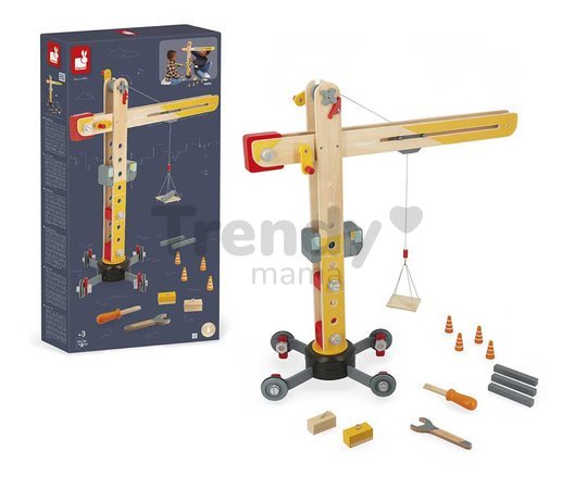 Drevený žeriav Large Crane Bolid Janod 11 dielov J06468