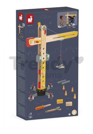 Drevený žeriav Large Crane Bolid Janod 11 dielov J06468