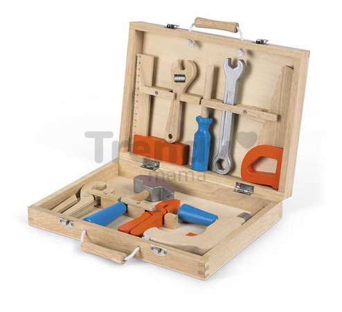 Drevené náradie v kufríku Tool Box BricoKids Janod 9 dielov J06481