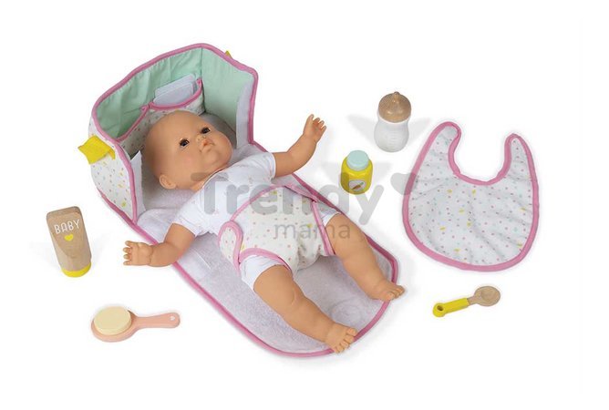 Prebaľovacia taška pre bábiku Nursery and Change Set Janod pre 36-42 cm bábiku 8 doplnkov od 24 mes J06501