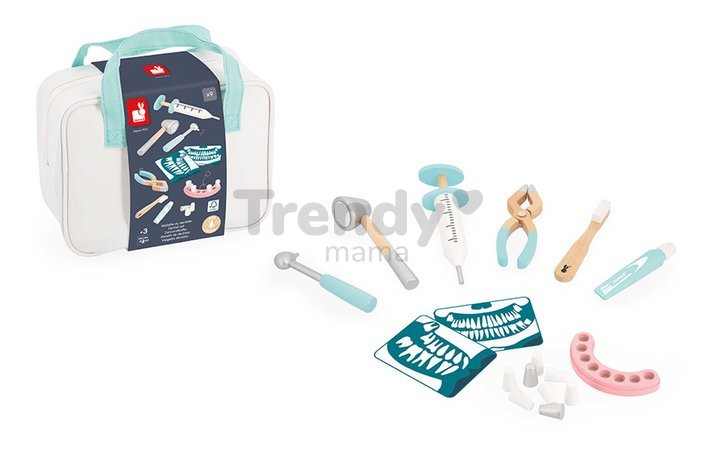 Zubársky kufrík Dentist Set Janod 9 doplnkov J06550