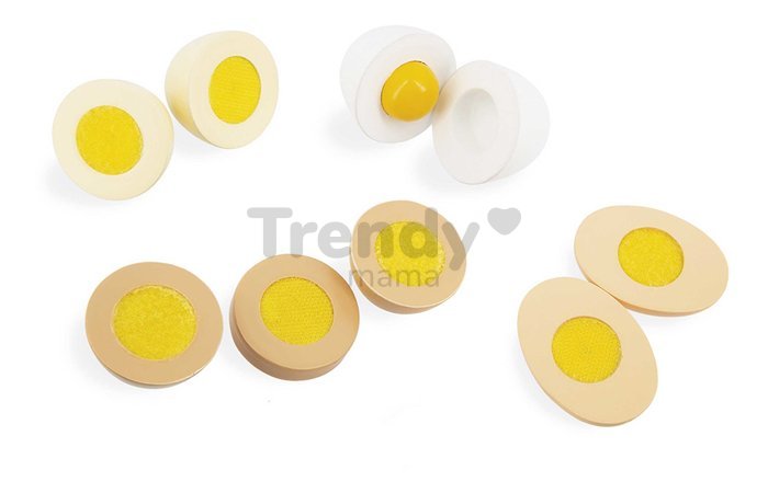 Drevené vajíčka v obale The Little Chef's Eggs Janod 4 magnetické vajíčka J06593