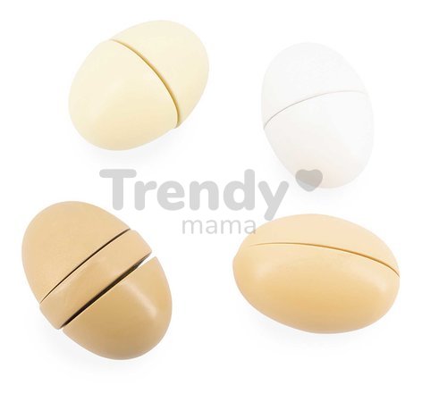 Drevené vajíčka v obale The Little Chef's Eggs Janod 4 magnetické vajíčka J06593