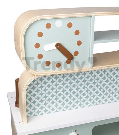 Drevená kuchynka Reverso Big Cooker Janod obojstranná s práčovňou 7 doplnkov J06594