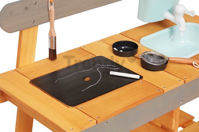 Vonkajšia drevená kuchynka Muddy Lab Outdoor Kitchen Janod 10 doplnkov J06632