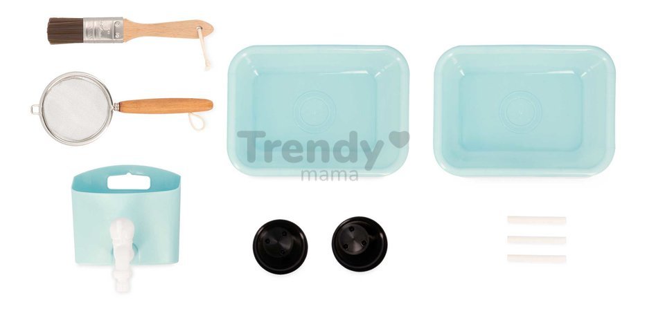 Vonkajšia drevená kuchynka Muddy Lab Outdoor Kitchen Janod 10 doplnkov J06632