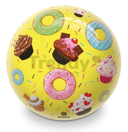 Gumová rozprávková lopta Donuts a Ice Cream Mondo 14 cm