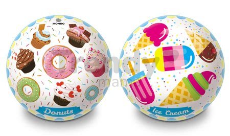 Gumová rozprávková lopta Donuts a Ice Cream Mondo 14 cm