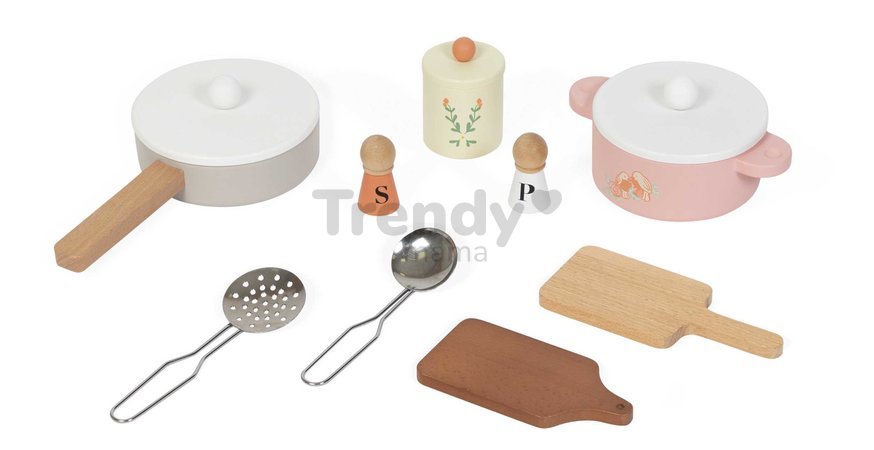 Drevená kuchynka Kitchenette Shiny Grandma Janod 9 doplnkov J06640