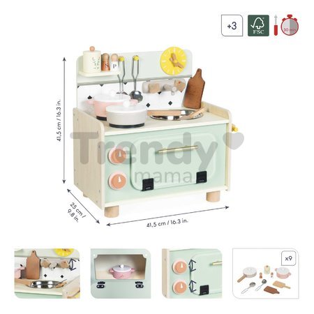 Drevená kuchynka Kitchenette Shiny Grandma Janod 9 doplnkov J06640