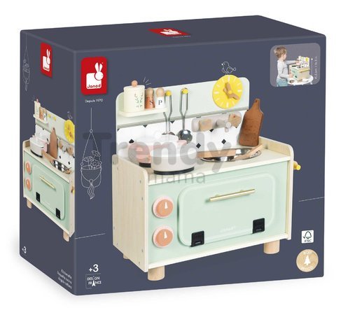 Drevená kuchynka Kitchenette Shiny Grandma Janod 9 doplnkov J06640