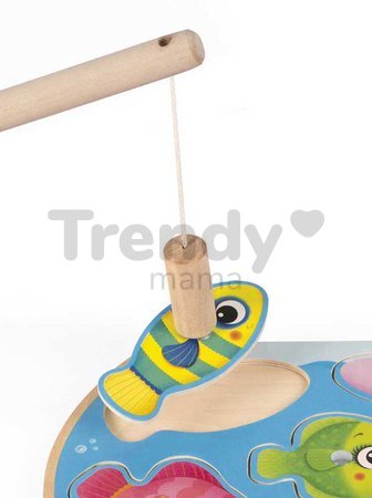Drevené vkladacie puzzle Rybolov Speedy Fish Puzzle Janod 8 dielov od 18 mes J07088