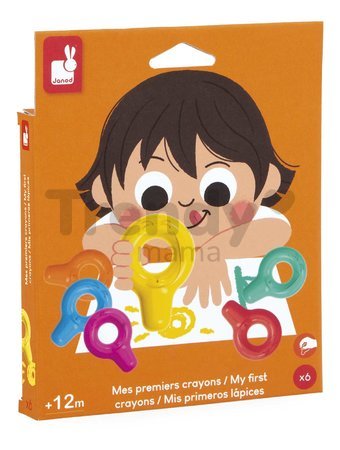 Prvé voskovky My First Crayons Janod 6 farieb od 12 mes J07400