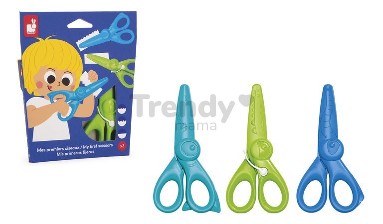 Nožnice na papier My First Scissors Janod 3 kusy J07405