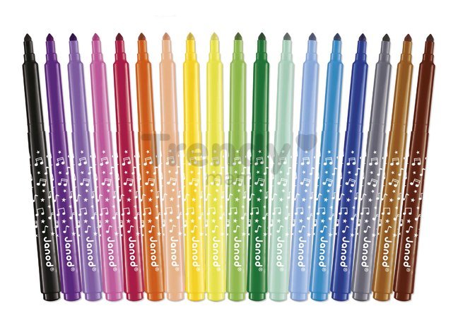 Fixky Long-Lasting Felt-Tip Pens Janod 18 farieb J07407