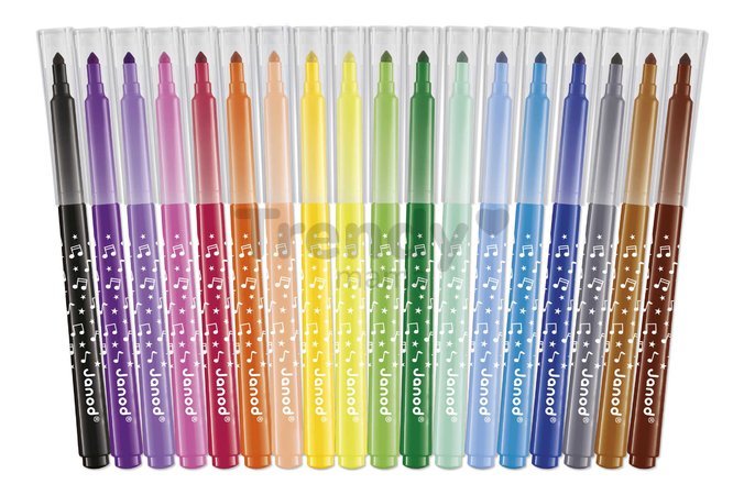 Fixky Long-Lasting Felt-Tip Pens Janod 18 farieb J07407