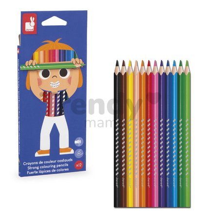 Trojhranné farbičky Colouring Pencils Janod 12 farieb J07408