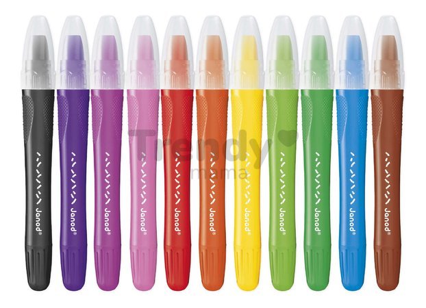 Gélové pastelky Gel Crayons Janod umývateľné 10 farieb J07416