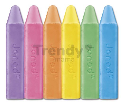 Farebné kriedy na chodník Sidewalk Chalks Janod 6 farieb J07417