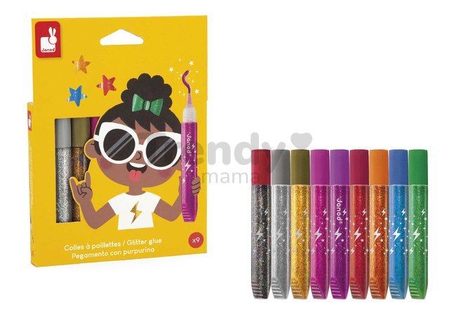 Lepidlo s trblietkami Glitter Glue Janod 9 farieb J07418