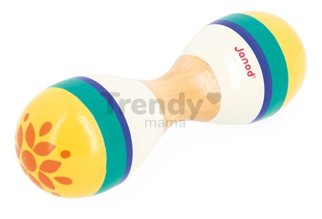 Drevený hudobný nástroj rumbagule Double Head Maracas Gioia Janod 1 kus od 12 mes J07651