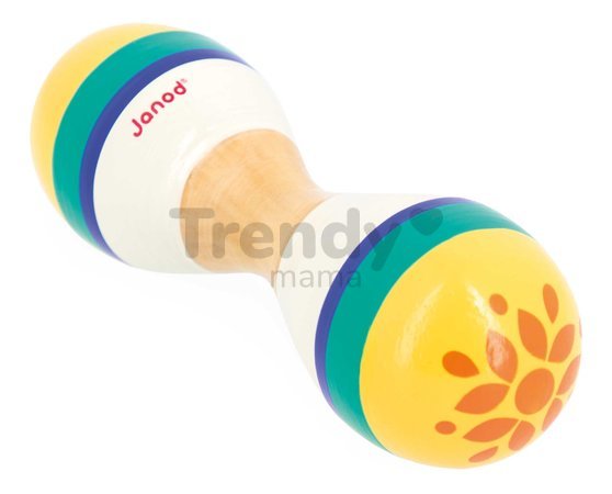 Drevený hudobný nástroj rumbagule Double Head Maracas Gioia Janod 1 kus od 12 mes J07651