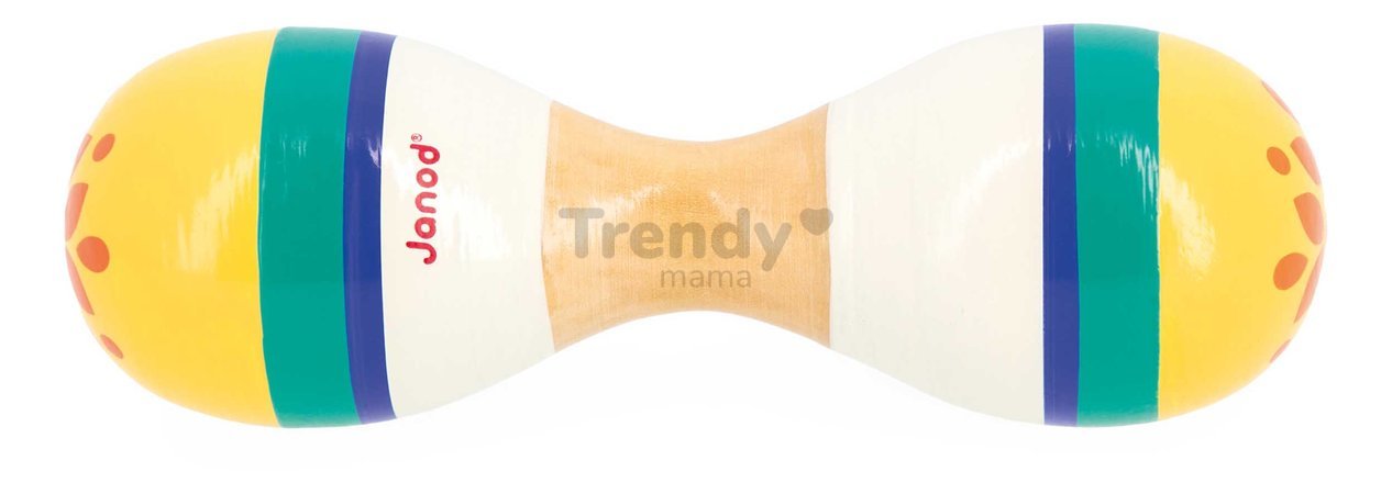 Drevený hudobný nástroj rumbagule Double Head Maracas Gioia Janod 1 kus od 12 mes J07651