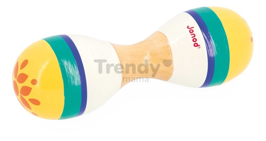 Drevený hudobný nástroj rumbagule Double Head Maracas Gioia Janod 1 kus od 12 mes J07651