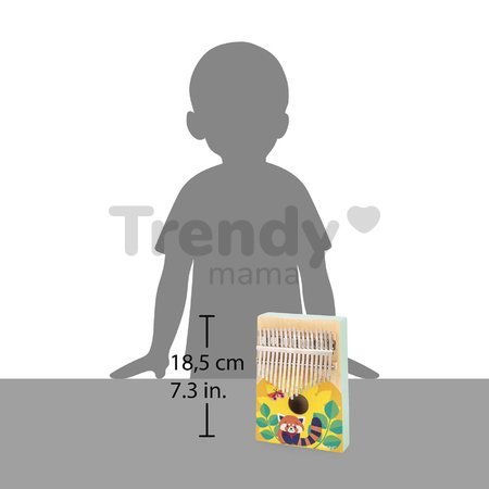 Drevený hudobný nástroj kalimba Gioia Janod 17 klávesov J07659