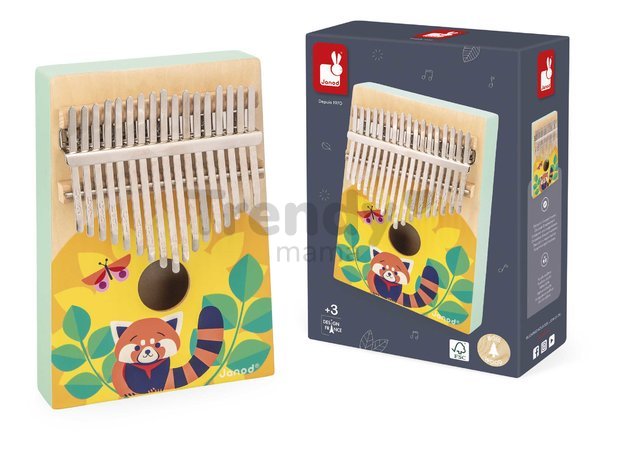 Drevený hudobný nástroj kalimba Gioia Janod 17 klávesov J07659