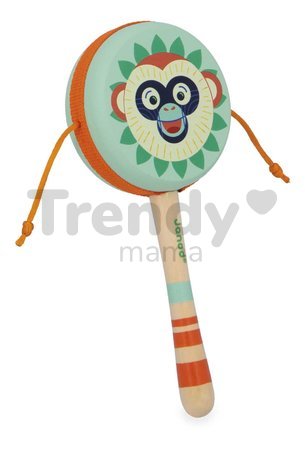Drevený hudobný nástroj ručný bubienok Monkey Hand Drum Gioia Janod od 24 mes J07660