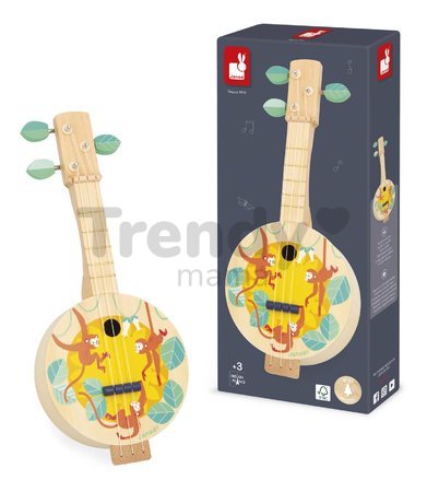 Drevený hudobný nástroj bendžo Jungle Banjo Gioia Janod 3 struny J07661