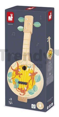 Drevený hudobný nástroj bendžo Jungle Banjo Gioia Janod 3 struny J07661