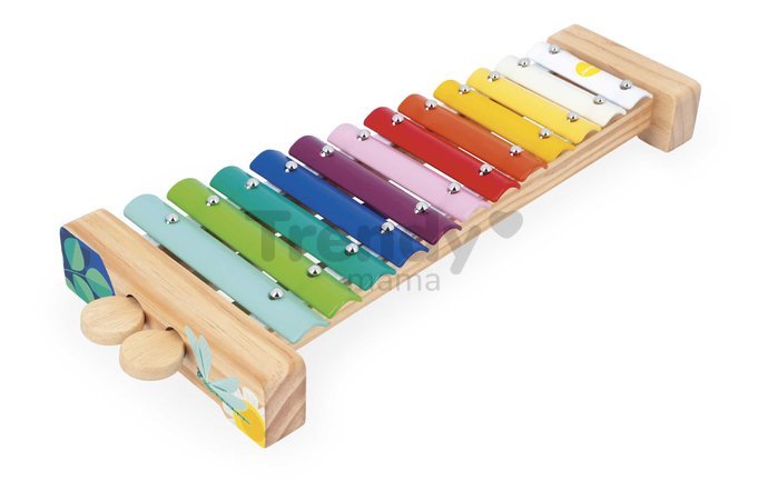 Drevený xylofón Xylophone Gioia Janod s kovovými doštičkami od 18 mes J07663