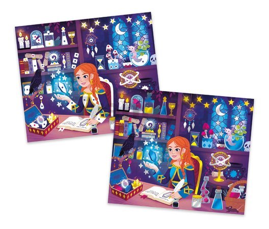 Mini kreatívna sada trblietavé obrázky Magická škola Magic School Atelier Janod od 7 rokov J07732