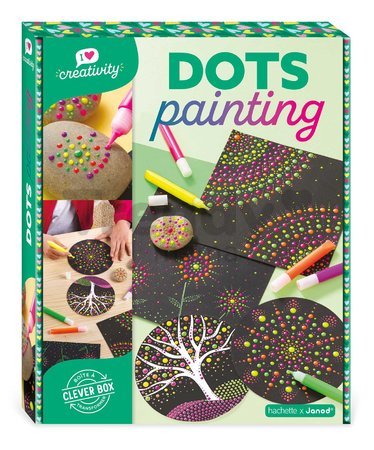 Maxi kreatívna sada Maľovanie bodkami Dots Painting Atelier Janod 9-dielna od 8 rokov J07736