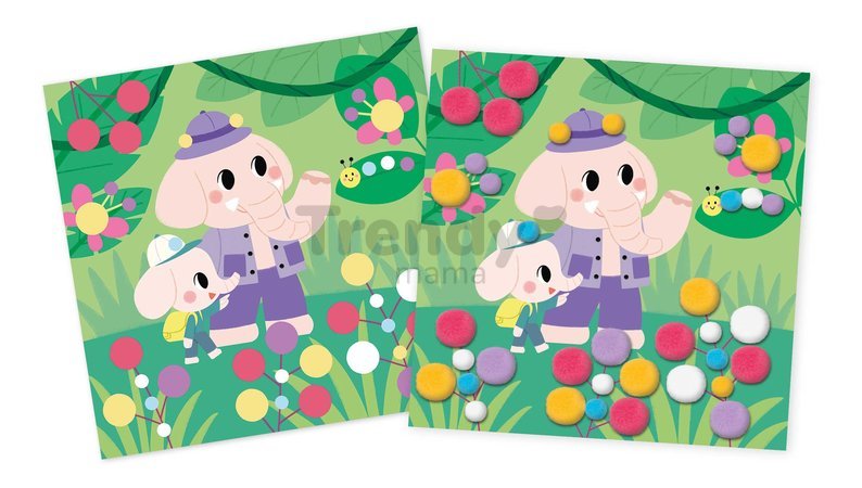 Maxi kreatívna sada brmbolce My Arts&Crafts Pompoms Atelier Janod 54-dielna J07741