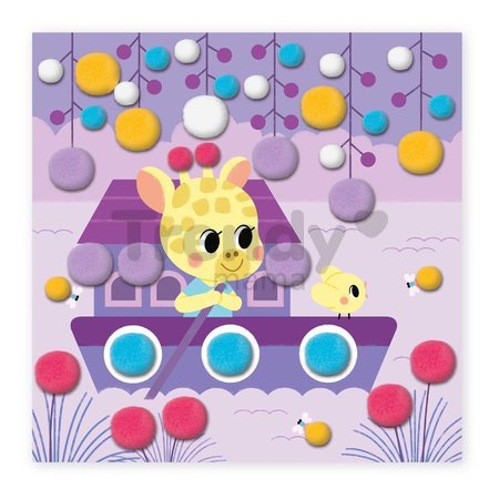 Maxi kreatívna sada brmbolce My Arts&Crafts Pompoms Atelier Janod 54-dielna J07741