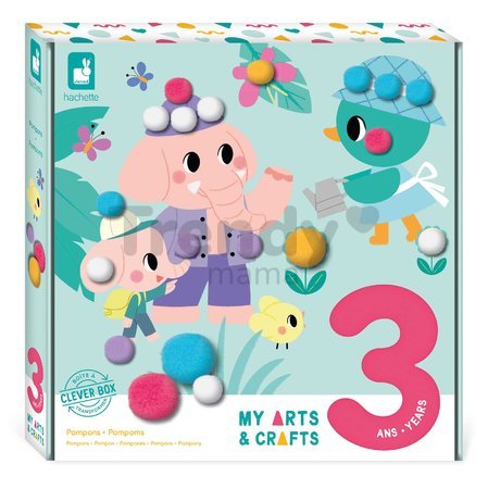 Maxi kreatívna sada brmbolce My Arts&Crafts Pompoms Atelier Janod 54-dielna J07741