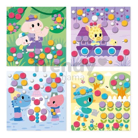 Maxi kreatívna sada brmbolce My Arts&Crafts Pompoms Atelier Janod 54-dielna J07741