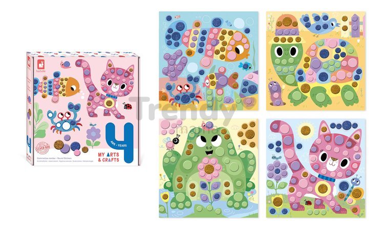 Maxi kreatívna sada okrúhle nálepky My Arts&Crafts Round Stickers Atelier Janod 9-dielna od 4 rokov J07742