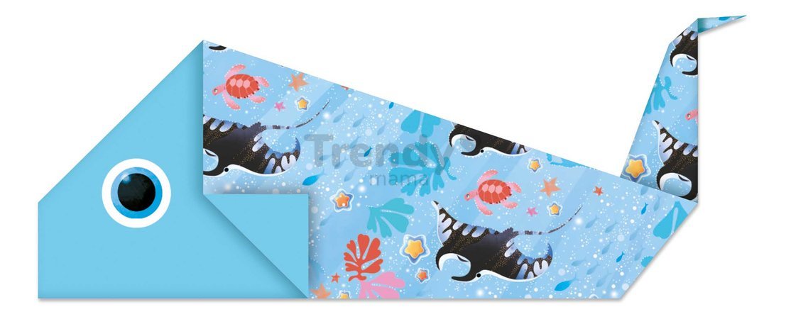 Mini kreatívna sada Magický oceán Origami Atelier Janod papierové skladačky 18 listov od 7 rokov J07749