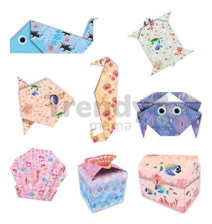 Mini kreatívna sada Magický oceán Origami Atelier Janod papierové skladačky 18 listov od 7 rokov J07749