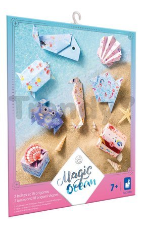 Mini kreatívna sada Magický oceán Origami Atelier Janod papierové skladačky 18 listov od 7 rokov J07749