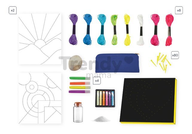 Maxi kreatívna sada Farebný svet Multi-activities Color Addict Atelier Janod XXL sada 104-dielna od 8 rokov J07754