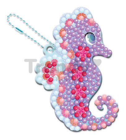 Midi kreatívna sada Magický oceán Magic Ocean Diamond Key Rings Atelier Janod trblietavé obrázky s kryštálikmi 700 mini kamienkov od 7 rokov J07793