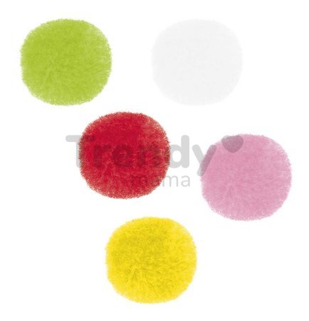 Midi kreatívna sada Lama s brmbolcami Llama Pom Poms Atelier Janod na vytvorenie 3 obrazov od 4 rokov J07802