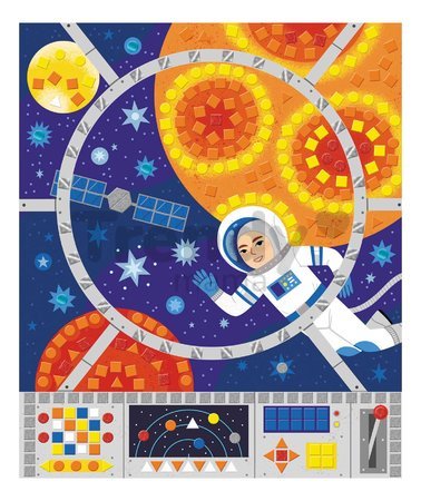 Maxi kreatívna sada Mozaika Vesmír Mosaic Space Atelier Janod 14 listov od 7 rokov J07855
