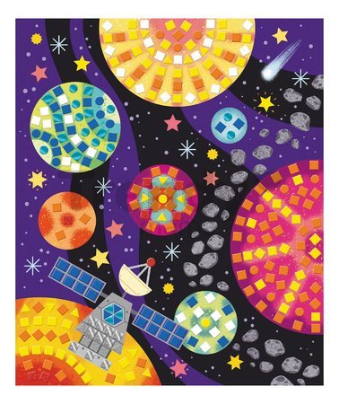 Maxi kreatívna sada Mozaika Vesmír Mosaic Space Atelier Janod 14 listov od 7 rokov J07855