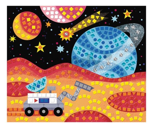 Maxi kreatívna sada Mozaika Vesmír Mosaic Space Atelier Janod 14 listov od 7 rokov J07855